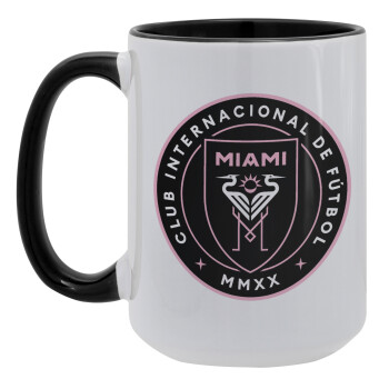 Ίντερ Μαϊάμι (Inter Miami CF), Κούπα Mega 15oz, κεραμική Μαύρη, 450ml