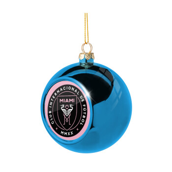 Inter Miami CF, Blue Christmas tree ball ornament 8cm