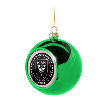 Ίντερ Μαϊάμι (Inter Miami CF), Χριστουγεννιάτικη μπάλα δένδρου Πράσινη 8cm