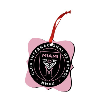 Ίντερ Μαϊάμι (Inter Miami CF), Στολίδι Χριστουγεννιάτικο στολίδι polygon ξύλινο 7.5cm