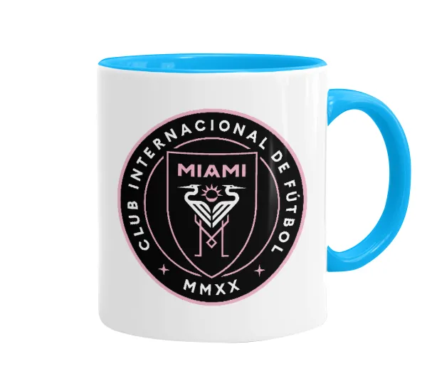 Ίντερ Μαϊάμι (Inter Miami CF) — Κούπα χρωματιστή γαλάζια, κεραμική, 330ml