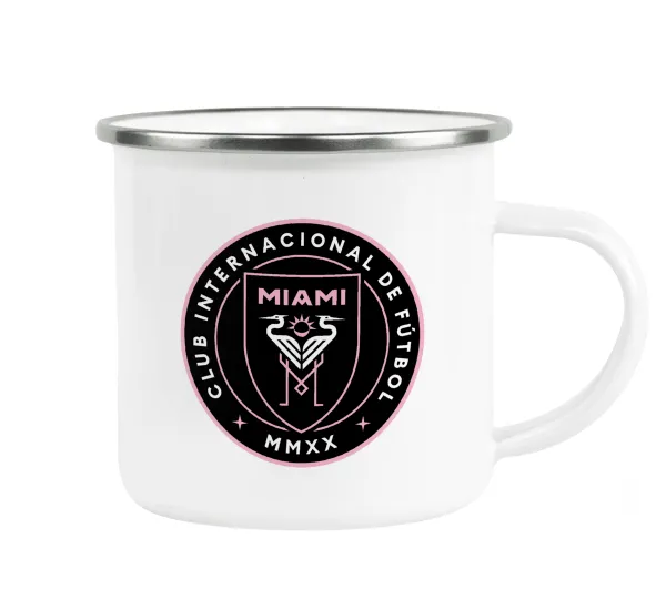 Inter Miami CF — Metallic enamel cup white 360ml