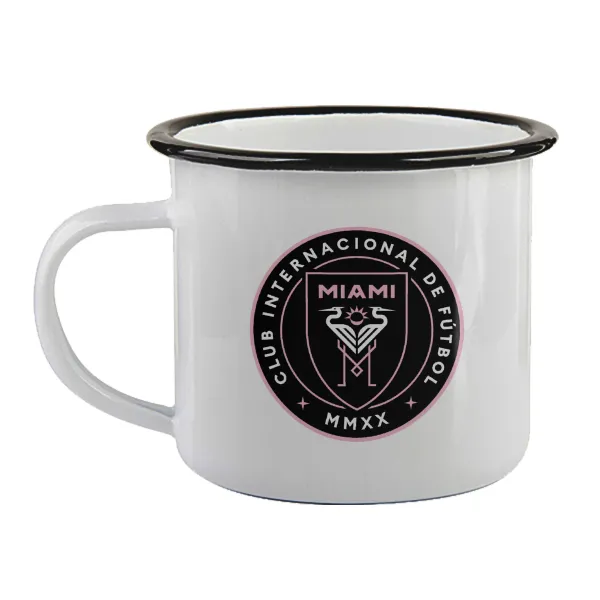Inter Miami CF — Enamel mug with black rim, 360ml