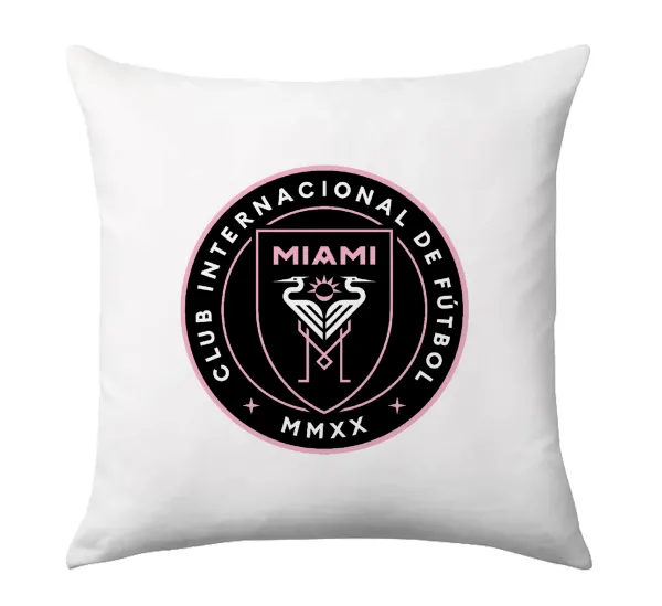 Ίντερ Μαϊάμι (Inter Miami CF) — Μαξιλάρι καναπέ 40x40cm περιέχεται το  γέμισμα