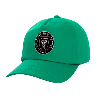 Inter Miami CF, Adult Baseball Cap, 100% Cotton, Green (COTTON, ADULT, UNISEX, ONE SIZE)