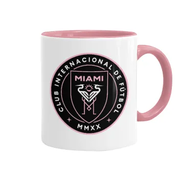 Ίντερ Μαϊάμι (Inter Miami CF), Κούπα χρωματιστή ροζ, κεραμική, 330ml
