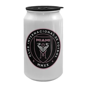 Inter Miami CF, Κούπα ταξιδιού μεταλλική με καπάκι (tin-can) 500ml