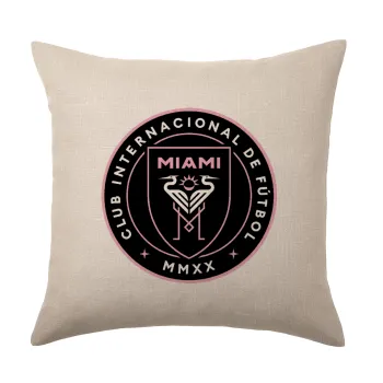 Inter Miami CF, Μαξιλάρι καναπέ ΛΙΝΟ 40x40cm περιέχεται το  γέμισμα