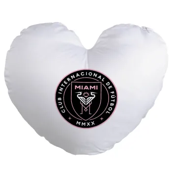 Inter Miami CF, Μαξιλάρι καναπέ καρδιά 40x40cm περιέχεται το  γέμισμα