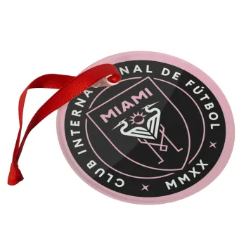 Inter Miami CF, Christmas ornament glass 9cm