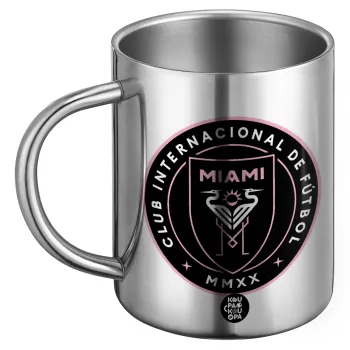 Ίντερ Μαϊάμι (Inter Miami CF), Ανοξείδωτη Μεταλλική Κούπα 450ml - Διπλού Τοιχώματος