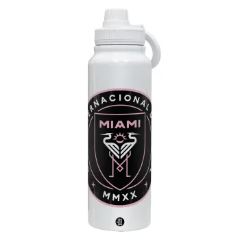 Ίντερ Μαϊάμι (Inter Miami CF), Θερμός 1L Ανοξείδωτο με Βάση Κινητού & Διπλά Τοιχώματα