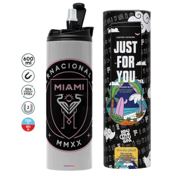Inter Miami CF, Tumbler stainless steel GREY 600ml