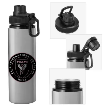 Inter Miami CF, Metallic water bottle with safety cap, 850ml aluminum