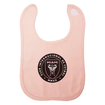 Ίντερ Μαϊάμι (Inter Miami CF), Σαλιάρα με Σκρατς ΡΟΖ 100% Organic Cotton (0-18 months)