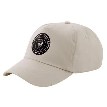Ίντερ Μαϊάμι (Inter Miami CF), Μπεζ (SAND) Πεντάφυλλο Καπέλο Ενηλίκων Βαμβακερό (UNISEX, ONE SIZE)