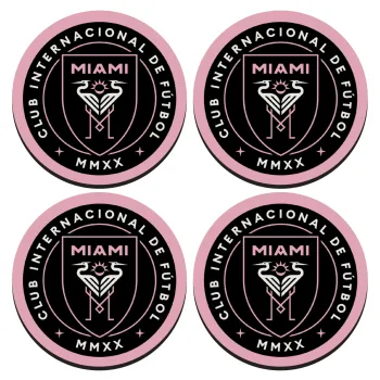 Ίντερ Μαϊάμι (Inter Miami CF), ΣΕΤ 4 Σουβέρ ξύλινα στρογγυλά (9cm)