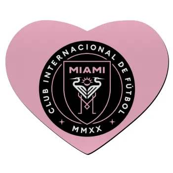 Inter Miami CF, Mousepad heart 23x20cm