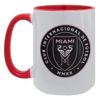 Ίντερ Μαϊάμι (Inter Miami CF), Κούπα Mega 15oz, κεραμική Κόκκινη, 450ml