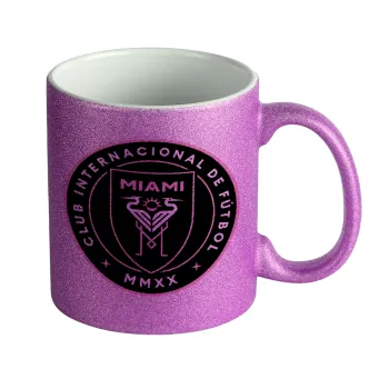 Inter Miami CF, Κούπα Μωβ Glitter που γυαλίζει, κεραμική, 330ml