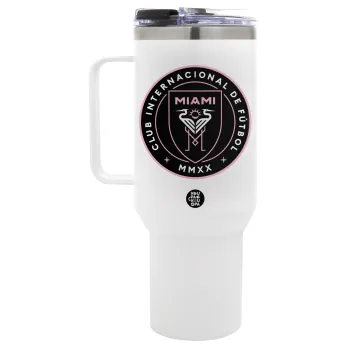 Ίντερ Μαϊάμι (Inter Miami CF), Mega Tumbler με καπάκι, διπλού τοιχώματος (θερμό) 1,2L