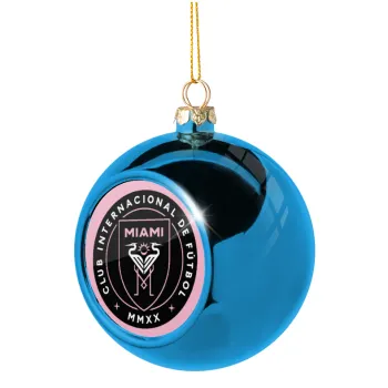 Inter Miami CF, Blue Christmas tree ball ornament 8cm