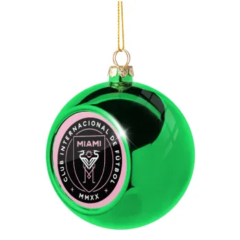 Inter Miami CF, Green Christmas tree ornament ball 8cm