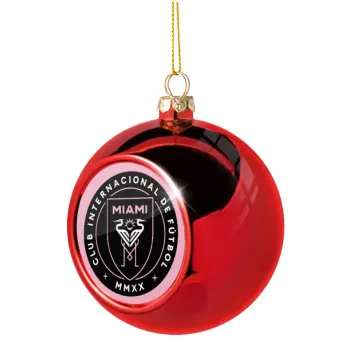 Inter Miami CF, Christmas tree ball Red 8cm