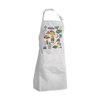 Toys Boy, Adult Chef Apron (with sliders and 2 pockets)
