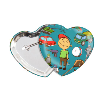 Toys Boy, Κονκάρδα παραμάνα καρδιά (57x52mm)