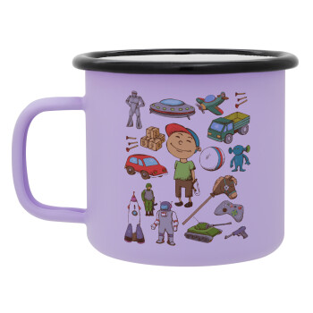 Toys Boy, Κούπα Μεταλλική εμαγιέ ΜΑΤ Light Pastel Purple 360ml