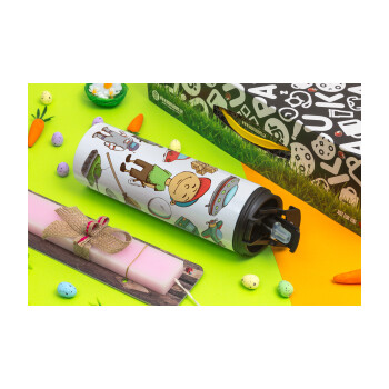 Toys Boy, Πασχαλινή Λαμπάδα με Travel Tumbler θερμό με διπλό καπάκι (600ml, BPA free) & κερί αρωματικό πλακέ (30cm) (ΡΟΖ)