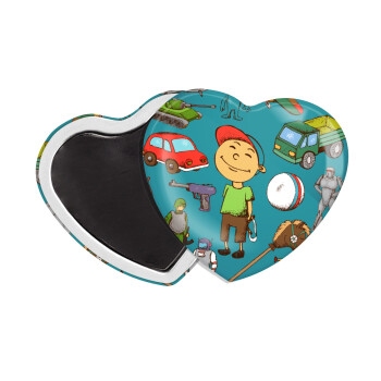 Toys Boy, Μαγνητάκι καρδιά (57x52mm)