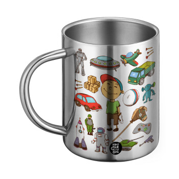 Toys Boy, Ανοξείδωτη Μεταλλική Κούπα 450ml - Διπλού Τοιχώματος