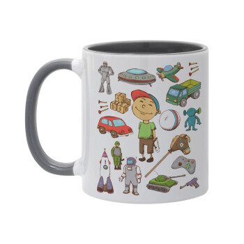 Toys Boy, Mug colored grey, ceramic, 330ml