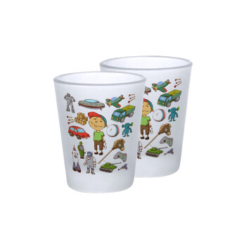 Toys Boy, Σφηνοπότηρα γυάλινα 45ml του πάγου (2 τεμάχια)