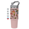 Pink color, 890ml (30oz) stainless Steel Tumbler with Handle