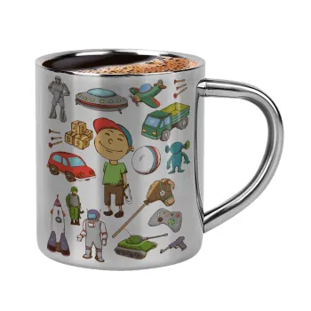 Toys Boy, Double-wall metal cup for espresso (220ml)