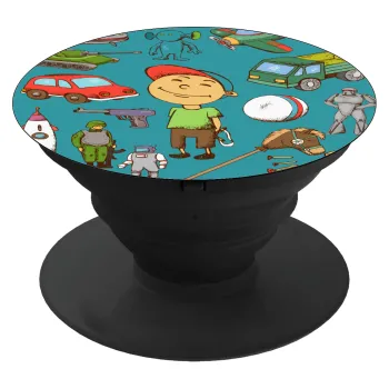 Toys Boy, Phone Holders Stand  Black Hand-held Mobile Phone Holder