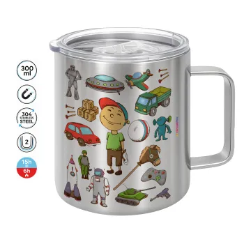 Toys Boy, Mug Stainless steel double wall 300ml