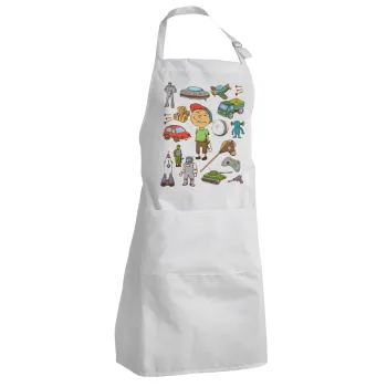 Toys Boy, Adult Chef Apron (with sliders and 2 pockets)