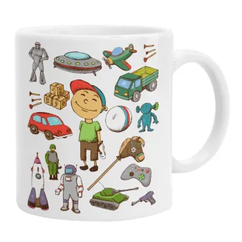Toys Boy, Ceramic coffee mug, 330ml
