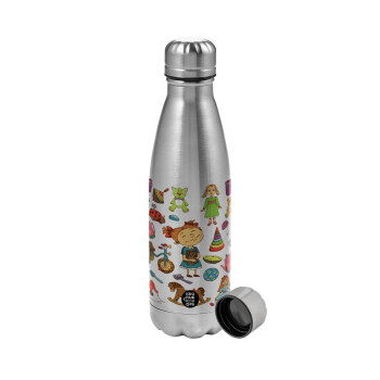 Toys Girl, Metallic water bottle, stainless steel, 750ml