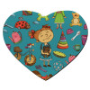 Mousepad heart 23x20cm