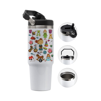Toys Girl, Θερμός Ανοξείδωτο 30oz με χερούλι