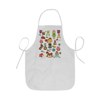 Toys Girl, Ποδιά Σεφ ολόσωμη κοντή  Παιδική (44x62cm)