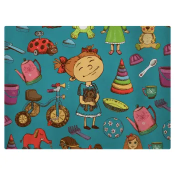 Toys Girl, Επιφάνεια κοπής γυάλινη (38x28cm)