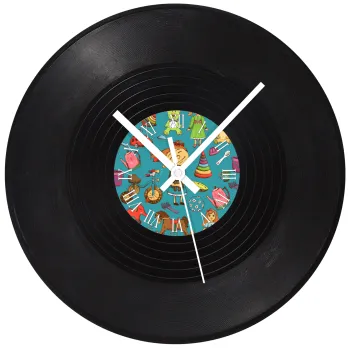 Toys Girl, Ρολόι τοίχου Βινύλιο (30cm)