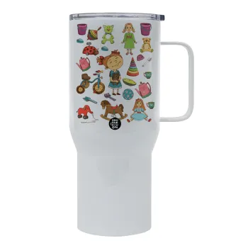 Toys Girl, Mega Stainless steel Tumbler with lid, double wall 750L