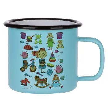 Toys Girl, Κούπα Μεταλλική εμαγιέ ΜΑΤ σιέλ 360ml